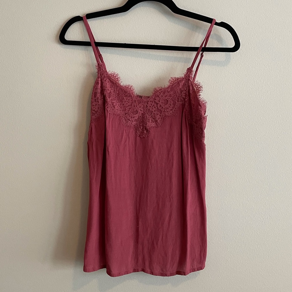 Abercrombie & Fitch Maroon Lace Trim Cami | Sz XS